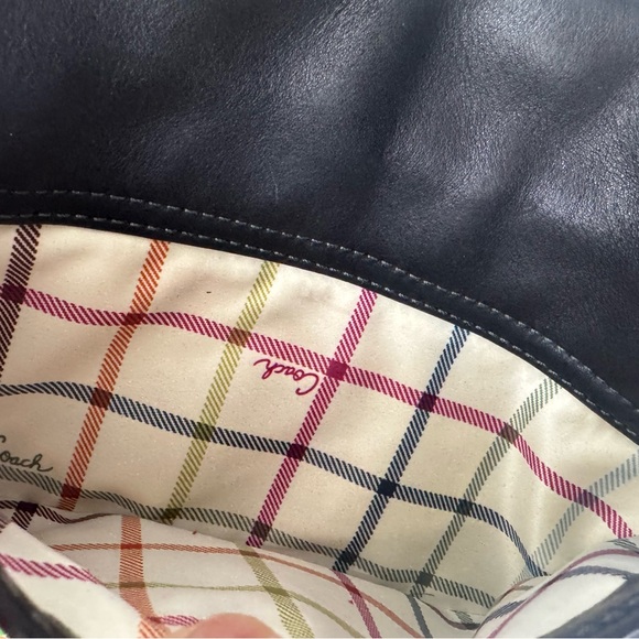 Coach Black Leather Shoulder Bag with Gold Accents - Picture 6 of 15